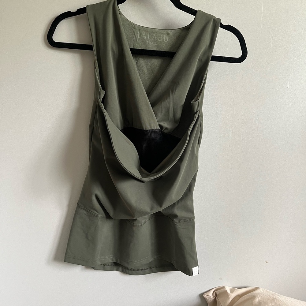 Olive Green Sleeveless Top